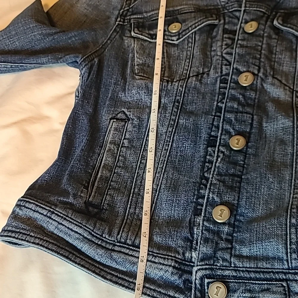 Pilcro and the Letterpress Denim Jacket Women's Size M Button Front Blue